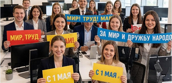 Коллектив ООО «Управляющая компания "Помощь"» сердечно поздравляет вас с 1 Мая — праздником Весны и Труда!
